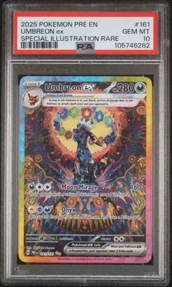 2025 Pokemon Prismatic Evolutions Umbreon ex #161 SIR Special Illus. Rare PSA 10 - Image 1