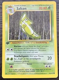 1st Edition GERMAN Metapod 54/102 Pokemon TCG WOTC Base Set MINT - Image 1