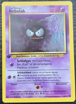 1st Edition GERMAN Gastly 50/102 Pokemon TCG WOTC Base Set MINT - Image 1