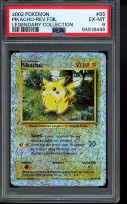 PSA 6 - Pikachu Legendary Collection Reverse Holo #86 86/110 Pokemon - Image 1
