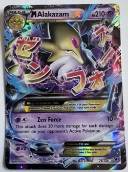 MEGA M ALAKAZAM EX 26/124 Pokemon TCG XY Fates Collide * Ultra Rare - New - Image 1