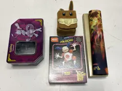 Mixed Pokemon TCG Empty Tins, Accessories, and Collectibles Bundle - Image 5