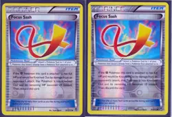 2x FOCUS SASH 91/111 XY FURIOUS FISTS Pokemon Uncommon Trainer REVERSE HOLO NM/M - Image 1