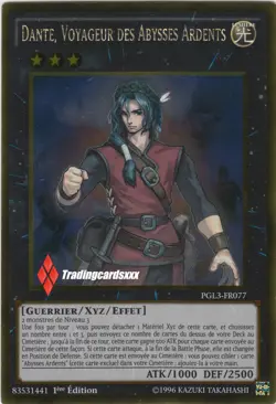 ♦Yu-Gi-Oh!♦ Dante, Voyageur des Abysses Ardents : PGL3-FR077 -VF/GOLD RARE - Image 1