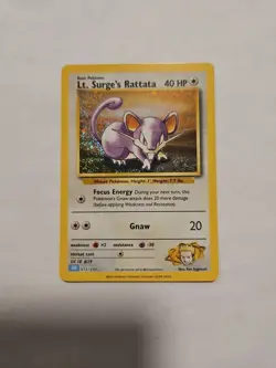 Lt. Surge's Rattata 015/034 Trading Card Game Classic Holo - Image 1