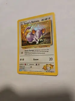 Lt. Surge's Rattata 015/034 Trading Card Game Classic Holo - Image 2