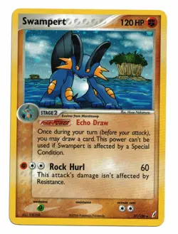 Pokemon Card: Swampert HOLO 27/100 EX Crystal Guardians Set Rare! NM - Image 1