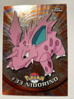 NIDORINO #33 Pokemon Card TCG FOIL Topps TV Animation - Image 1