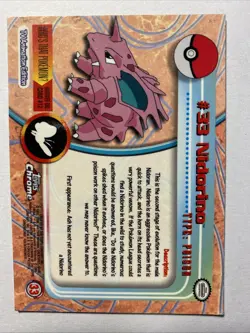 NIDORINO #33 Pokemon Card TCG FOIL Topps TV Animation - Image 2