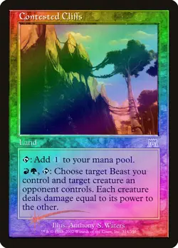 Contested Cliffs FOIL Onslaught PLD Land Rare MAGIC GATHERING CARD ABUGames - Image 1