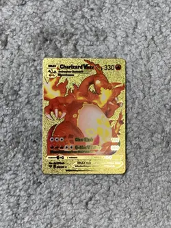 Charizard VMax HP330 Claw Slash Gold Foil Fan Art Card NM - Image 1
