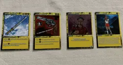 Scarefest TCG Card Game Yellow Deck 4 Card Lot - Sienna’s Sword, Loomis’s Revolv - Image 1