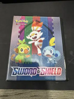 Pokemon Sword And Shield Jumbo Card Lot of 8 with Binder - Image 1