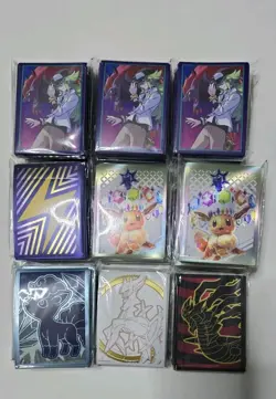 Pokemon ETB Lot Of 17 Various ETB Card Sleeves - All Sealed Card Sleeve Packs - Image 1