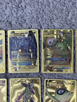 Set of 18 Snorlax,Moltres&More Rare Gold Accent Foil Fan Art Cards - Image 3