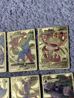 Set of 18 Snorlax,Moltres&More Rare Gold Accent Foil Fan Art Cards - Image 4