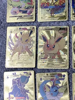 Set of 18 Snorlax,Moltres&More Rare Gold Accent Foil Fan Art Cards - Image 5