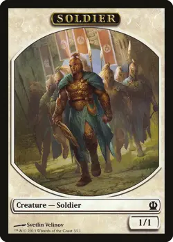 10 x MTG Theros Soldier Token (3/11) Near Mint to Mint Free Shipping - Image 1