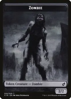 50 x Zombie Token (010/029) / Zombie Token (011/029) - Commander 2019 - MtG - Image 1