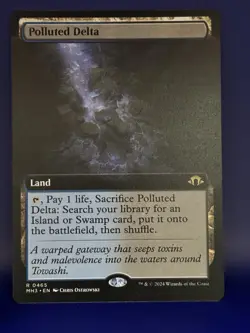 1x Polluted Delta - Extended Art Near Mint MTG Magic MH3 - Image 1