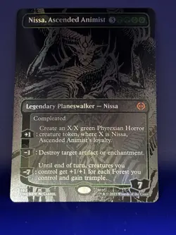 MTG OIL SLICK FOIL Nissa, Ascended Animist (#362) - Phyrexia: All Will Be One - Image 1