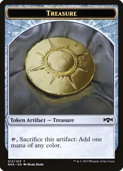 10 Treasure Tokens (012/013) ~mtg NM Ravnica Allegiance Free Shipping - Image 1