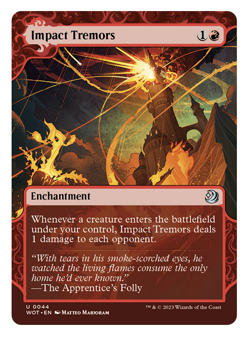 MTG - 1 x Impact Tremors - Red Enchantment - Enchanting Tales (WOT) - M/NM - Image 1