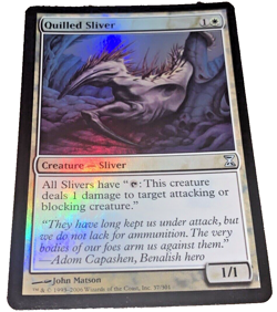 Quilled Sliver [Time Spiral] 37 MTG Foil Holo NM+ - Image 1