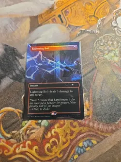 Lightning Bolt 2289 Foil MTG Secret Lair - Played - - Image 1