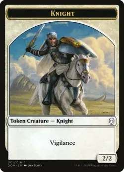 10 Knight Token (001/016) ~mtg NM Dominaria Free Shipping - Image 1