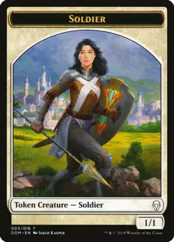 10 Soldier Token (003/016) ~mtg NM Dominaria Free Shipping - Image 1