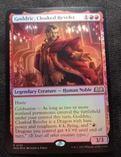 Goddric, Cloaked Reveler - Foil - WOE - NM Unplayed - EN - 0132 - Image 1