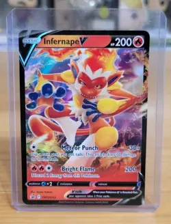 Infernape V Sword & Shield Promo Pokemon TCG SWSH252 Black Star Holo - Image 1