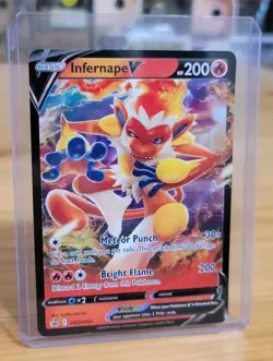 Infernape V Sword & Shield Promo Pokemon TCG SWSH252 Black Star Holo - Image 2