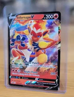 Infernape V Sword & Shield Promo Pokemon TCG SWSH252 Black Star Holo - Image 3