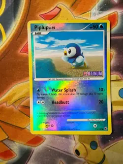Pokemon TCG Piplup Platinum Burger King 71/100 Promo Reverse Holo - Image 1