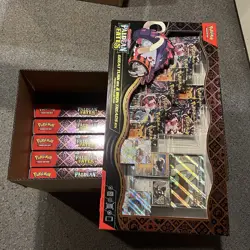 6x Pokemon Paldean Fates Great Tusk Iron Threads Ex Premium Collection Sealed - Image 1