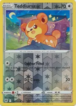 TEDDIURSA 122/189 ASTRAL RADIANCE POKEMON (REVERSE HOLO, NM) - Image 1