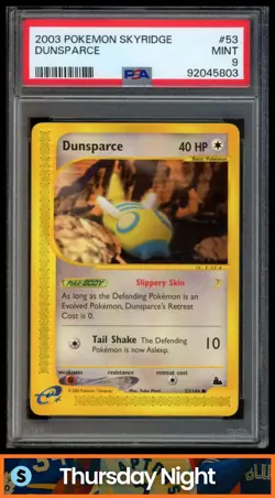 2003 POKEMON SKYRIDGE #53/144 DUNSPARCE PSA 9 - Image 1