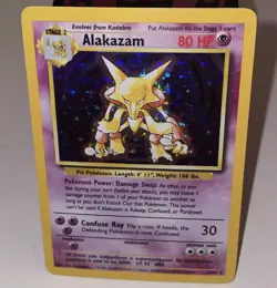 Alakazam 1/102 Holo Unlimited Rare Base Set WOTC 1999 Pokemon TCG NM/LP - Image 1