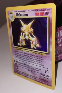Alakazam 1/102 Holo Unlimited Rare Base Set WOTC 1999 Pokemon TCG NM/LP - Image 2
