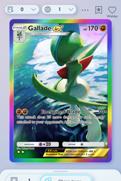 Pokemon TCG POCKET - Gallade Rainbow Rare 2⭐, Space-time Smackdown, English - Image 3