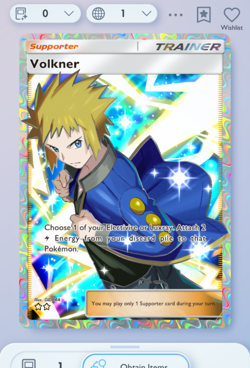 Pokemon TCG POCKET - Volkner Full Art 2⭐, Space-time Smackdown, English - Image 3