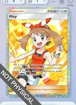 Pokemon TCG POCKET - May Full Art 2⭐, Mega-Rising, English - Image 1