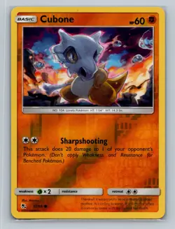 Pokemon Hidden Fates #37/68 Cubone Reverse Holo Common - Image 1