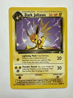 Pokemon Dark Jolteon Team Rocket 38/82 Eevee 38/75 Regular Unlimited Uncommon - Image 2