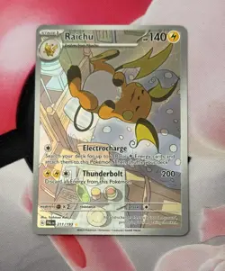 Pokemon TCG - Raichu - 211/193 Paldea Evolved - Illustration Rare Full Art Holo - Image 1