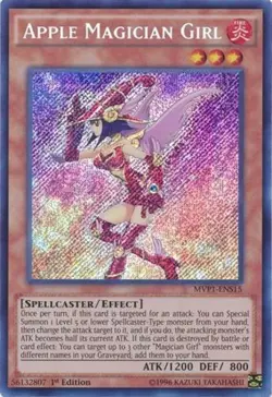 Yugioh! LP Apple Magician Girl - MVP1-ENS15 - Secret Rare - 1st Edition Lightly - Image 1