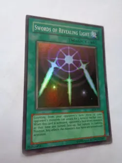 Swords of Revealing Light LOB-101 (Super Rare, Unlimited, Moderately Played MP) - Image 1