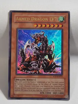 YuGiOh TCG Armed Dragon LV7 Ultra Rare 1 x SOD-EN015 HP & Super 2 x DP2-EN012 LP - Image 3
